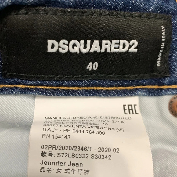 DSQUARED2 Jennifer Jean Sz 4 - Picture 8 of 14